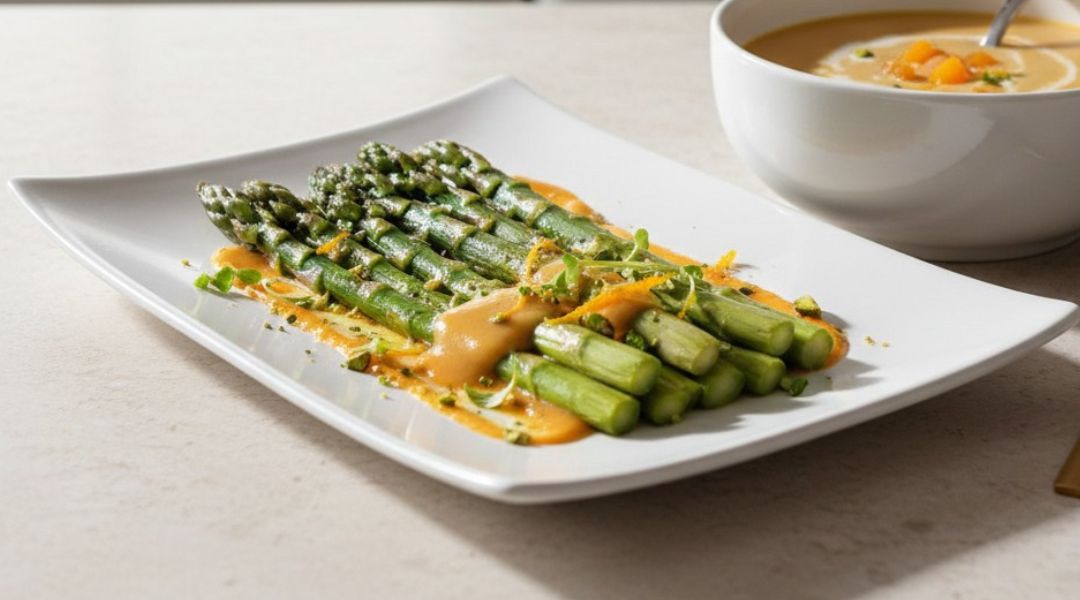 Asperges sauce orange