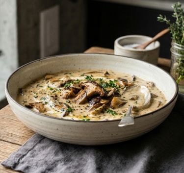 Sauce crémeuse aux champignons