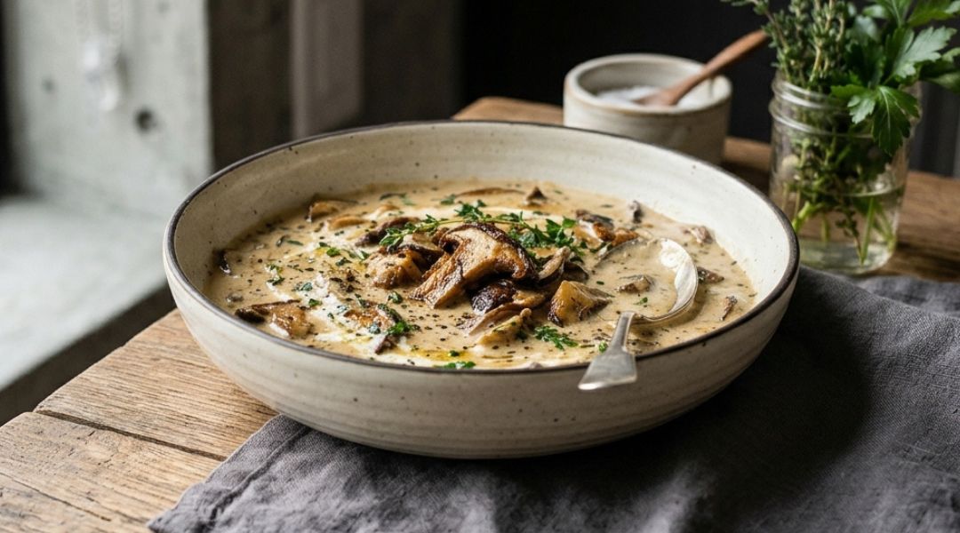 Sauce crémeuse aux champignons