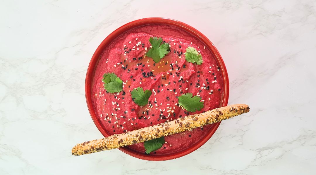 Houmous betteraves et sésame