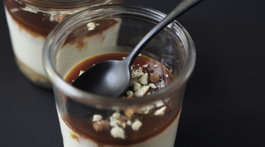 Cheesecake caramel amande