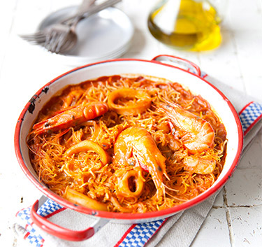 Fideuá calamar et crevettes Magimix.