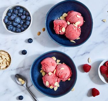 Raspberry sorbet Magimix.