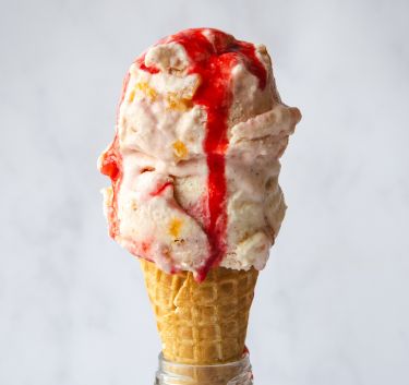 Peach melba ica cream Magimix.