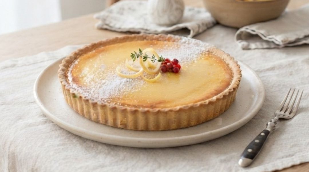 Tarte au citron avec cuisson