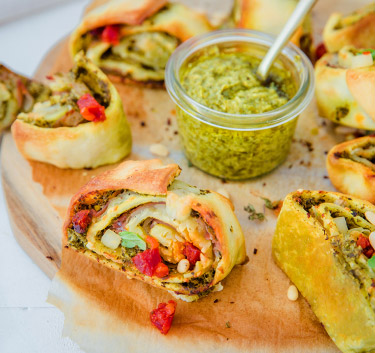 Roulés pesto, jambon et chorizo Magimix.