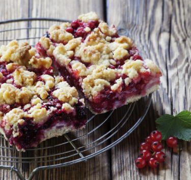 Tarte-crumble aux groseilles Magimix.