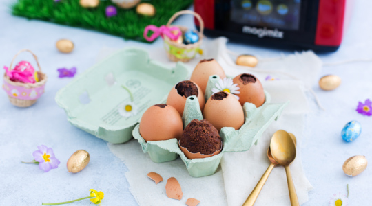 Egg cake brownie