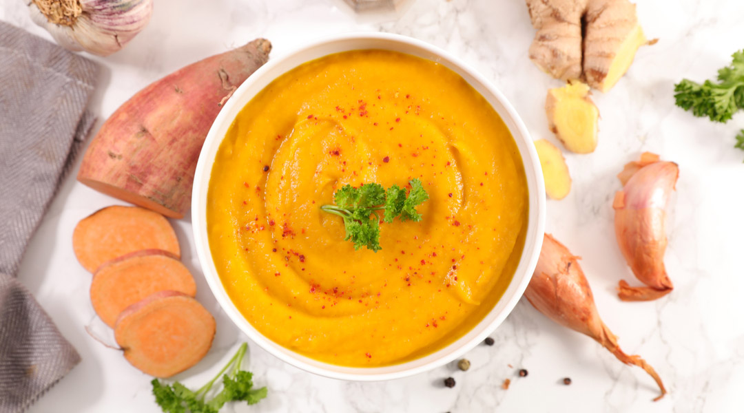 Crème de patate douce au gingembre