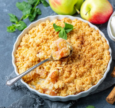 Crumble pommes et noisettes Magimix.