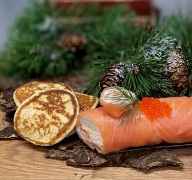 Buche de saumon fumé au yuzu Magimix.