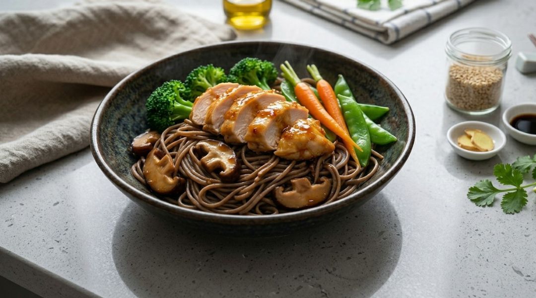 Poulet à l'impériale avec nouilles