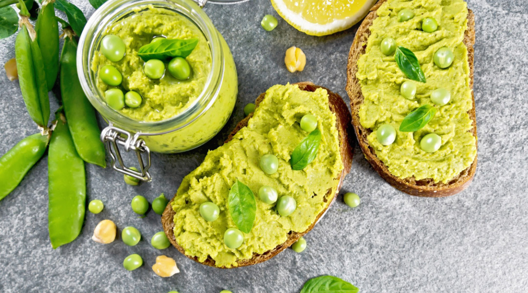 Dips de petits pois