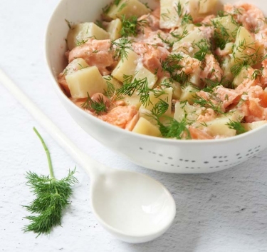 Salade de pommes de terre et saumon Magimix.
