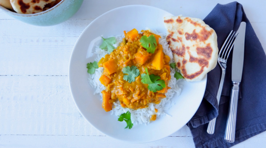 Curry Végétarien (Potimarron & Pois Chiche)