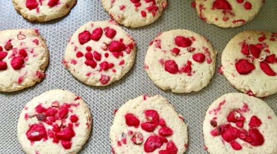 Cookies aux pralines roses