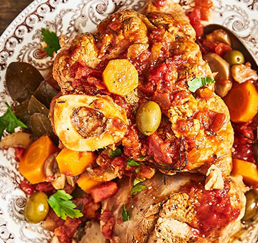 Jarret de porc, carottes et tomates Magimix.