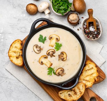 Crème de champignons au bacon Magimix.