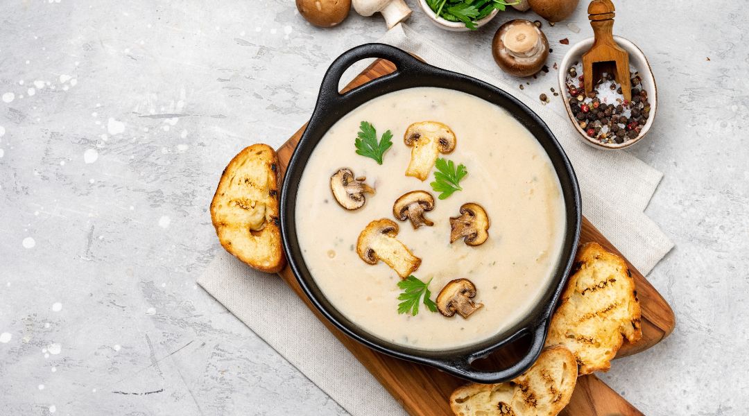 Crème de champignons au bacon