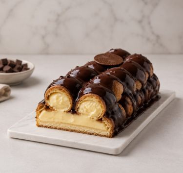 Bûche aux Profiteroles Magimix.