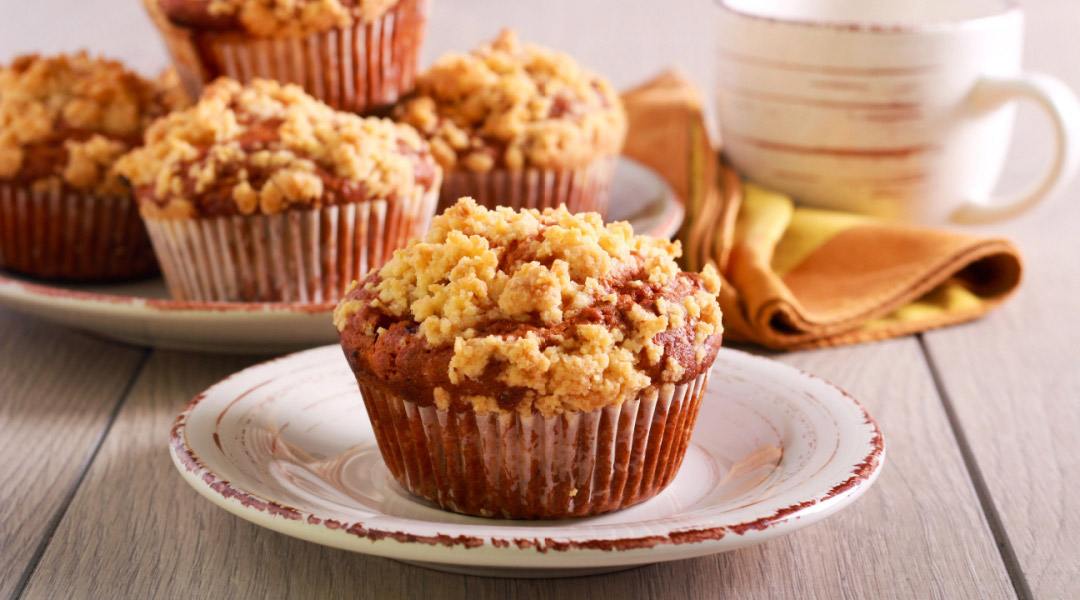 Muffins-crumble aux prunes