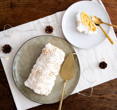 Bûche de Noël citron coco meringuée Magimix.