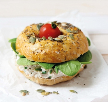 Bagels thon, ricotta et épinards Magimix.