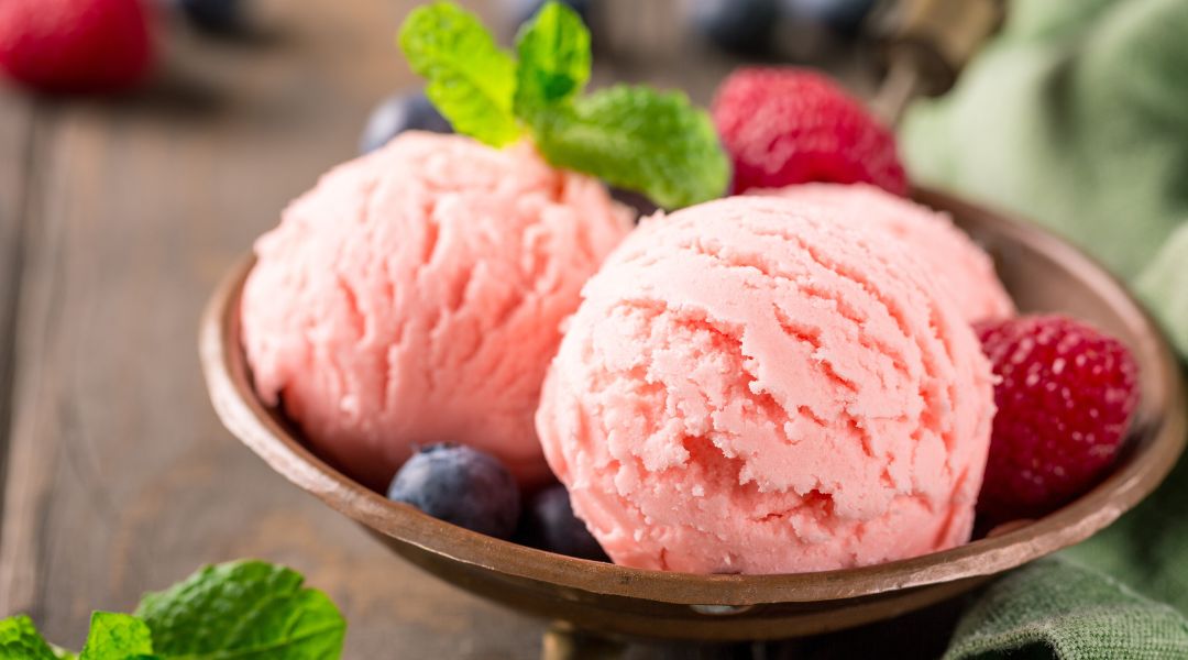 Glace framboises rapide
