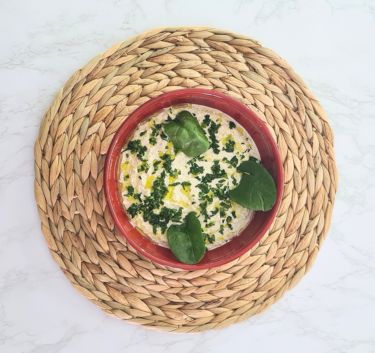Crème d'olives vertes et ricotta Magimix.