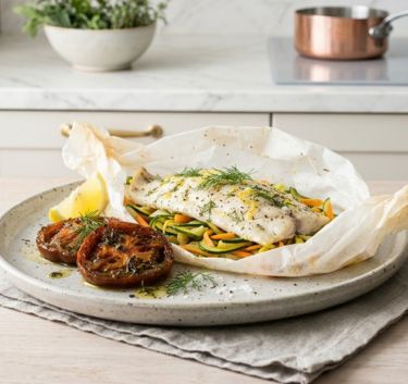 Filets d'églefin et légumes