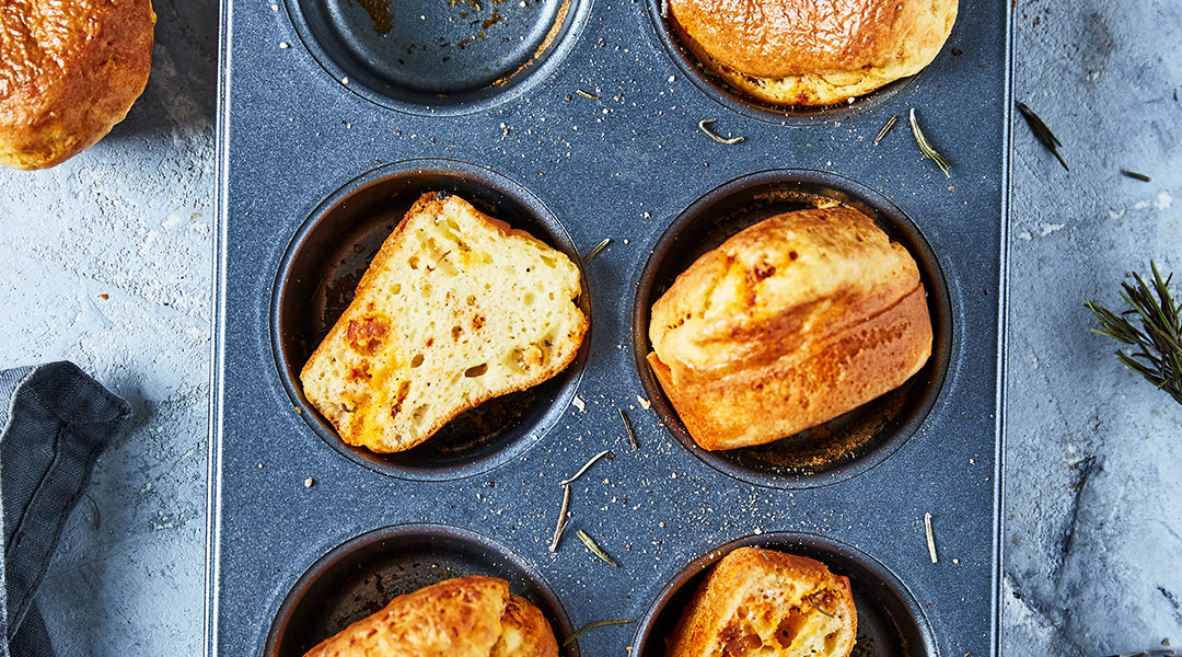 Chorizo and comté muffins