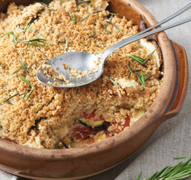 Crumble tomates courgettes Magimix.