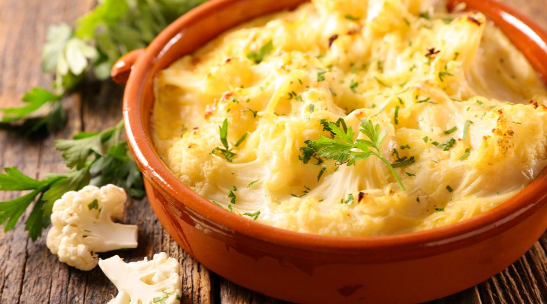 Chou-fleur au gratin sans gluten