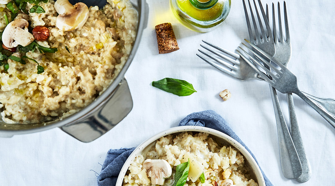 Risotto champignons et pecorino