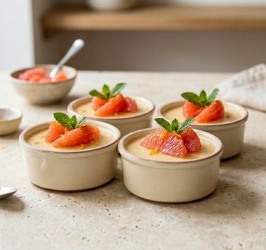 Petits flans au pamplemousse Magimix.