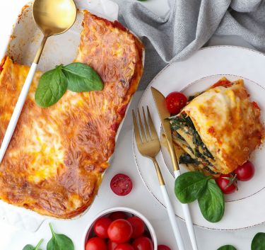 Spinach lasagna Magimix.