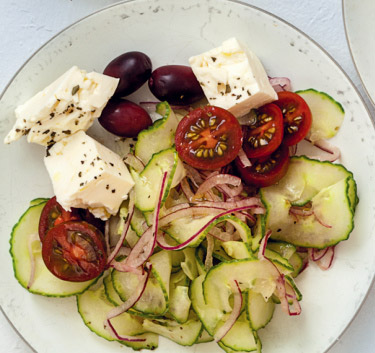 Salade grecque à la feta grillée Magimix.
