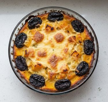 Gratin aux deux courges et pruneaux Magimix.