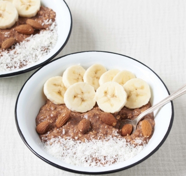 Porridge choco, banane, noix de coco Magimix.