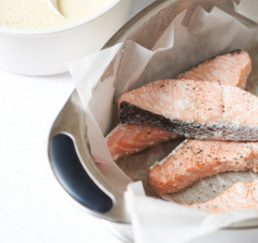 Saumon et velouté de céleri Magimix.