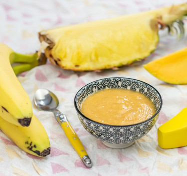 Premières compotes : Tropicale Magimix.