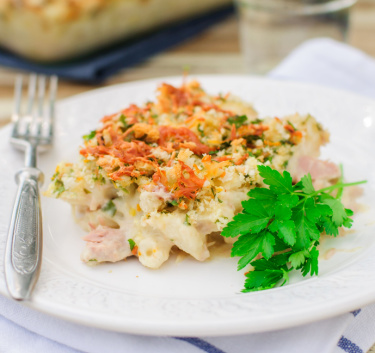 Crumble de saumon et poireaux Magimix.