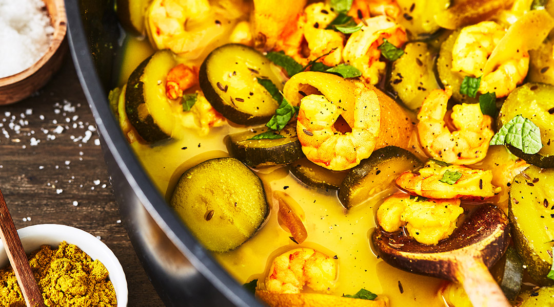 Shrimp tagine