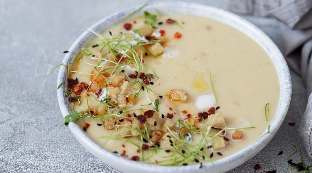 Velouté de légumes et truffes