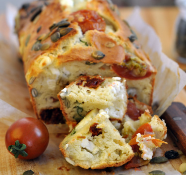 Cake feta et tomates séchées Magimix.