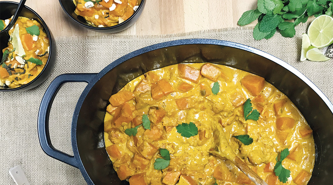 Curry de patate douce Cocotte - LIVE