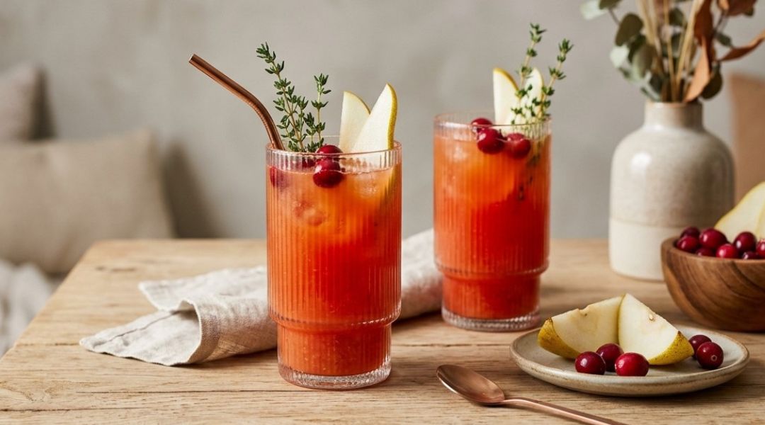 Jus cranberries, orange, poire