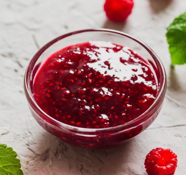Compote framboises et pêches Magimix.